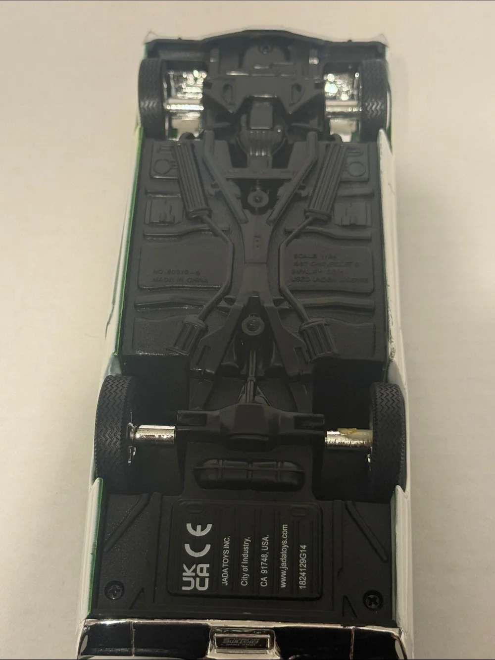 Jada Impala Green and White Classic Lowrider Toy Car 1/24 scale